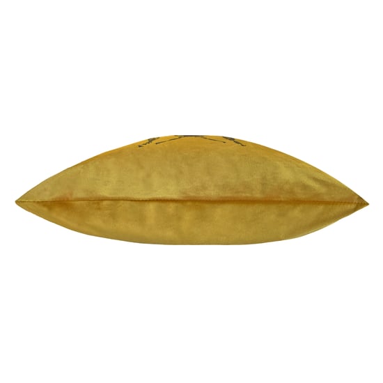 Evans Lichfield Gold Bee Square Printed Velvet Cushion Cover