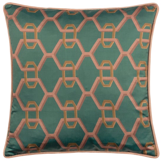 Paoletti Carnaby Chain Geometric Satin Cushion