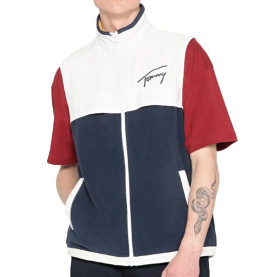 Tommy Hilfiger Mix Media Retro Vest voor heren in marineblauw - Image 1