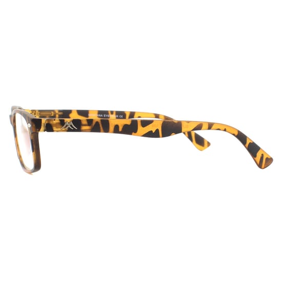 Montana Rectangular Unisex Matte Turtle Brown Glasses