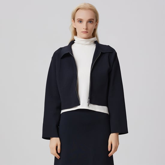Minimalistisch cropped jack met ritssluiting aan de voorkant - Image 1