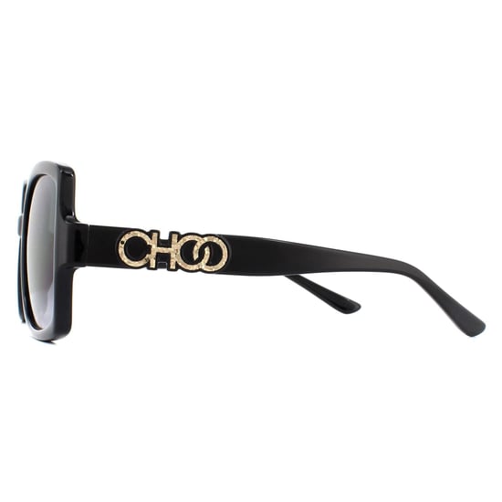 Jimmy Choo Square Womens Black Dark Grey Gradient Sunglasses