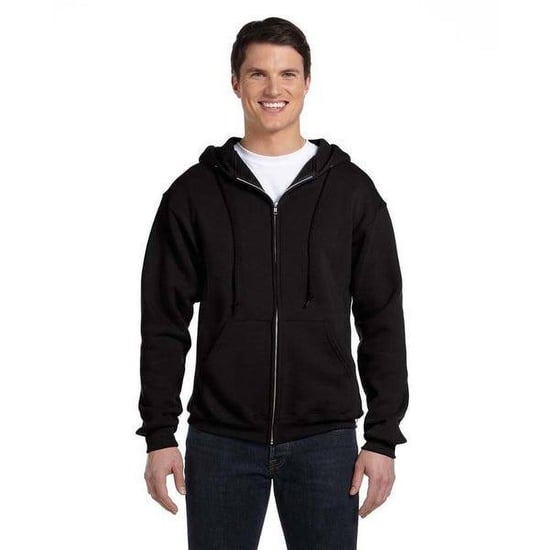 Russell Heren Authentieke Sweatshirt met volledige ritssluiting / Hoodie (Zwart) - Image 4