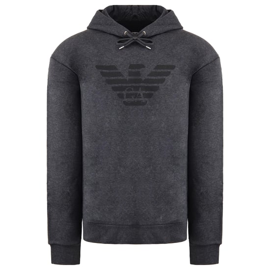 Emporio Armani Mens Dark Grey Hoodie
