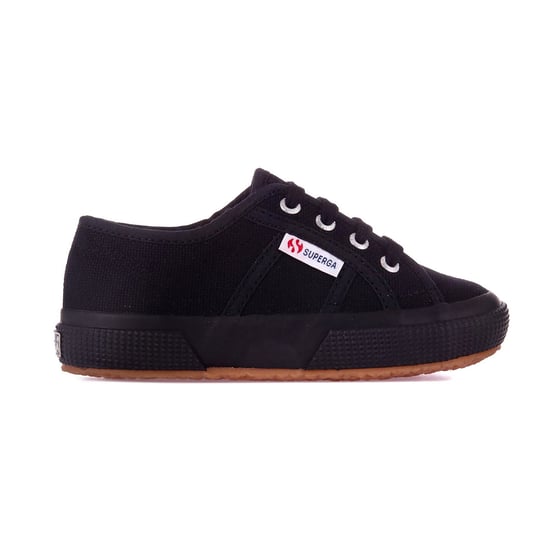 Superga Kinderen/Kinderen 2750 Jcot Leather Trainers (Volledig zwart) - Image 1