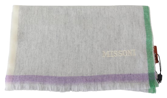 Missoni Mannen Beige 100% Kasjmier Unisex Wrap Sjaal - Image 4