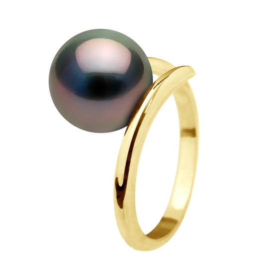 Ring - Geel Goud - Echte Cultured Tahiti Parel Rond 10-11 mm - Image 1