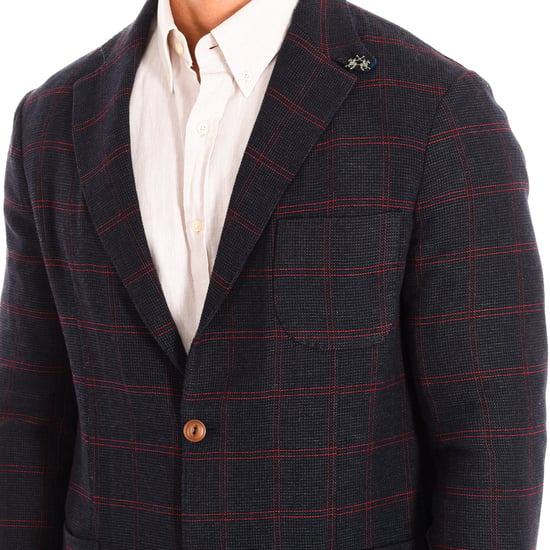 Long sleeve regular fit blazer with button closure TMJ002-JQ036 man
