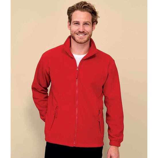 SOLS Heren North Full Zip Outdoor Fleece Jacket (Rood) - Image 4