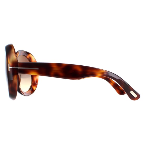 Tom Ford Round Womens Dark Havana Smoke Gradient Georgia 02 FT1011