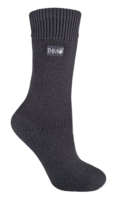 THMO - Dames Fleece Gevoerde Winter Thermische Sokken - Grijs - Image 1