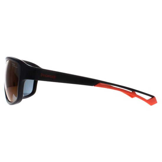 Polaroid Rectangle Unisex Black Orange Red Mirror Polarized High Contrast PLD 7049/S