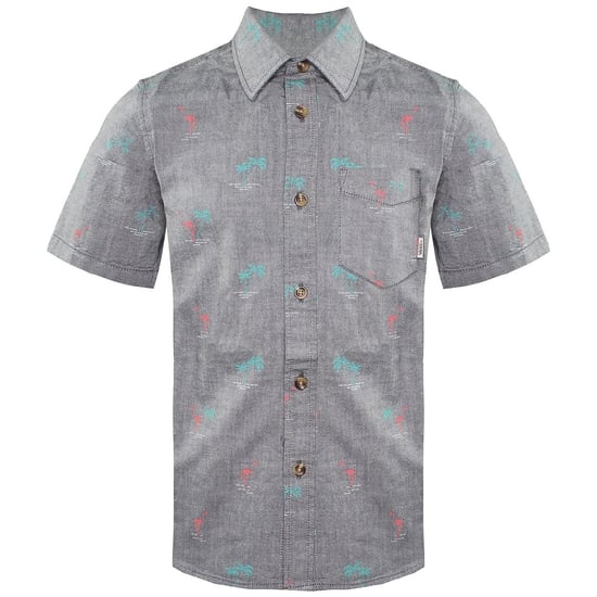 Vans Off The Wall Korte Mouw Kraag Palmprint Grijs Kindershirt - Image 1
