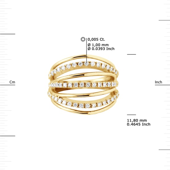 DIADEMA - Ring - Prestige Jewelery - Diamonds - Yellow Gold