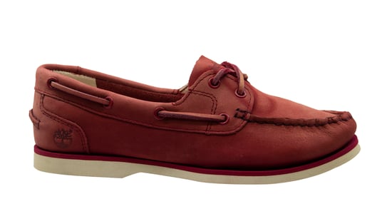 Timberland Classic Boat Unlined Red Leather Lace Up Womens Boat Shoes A14DV