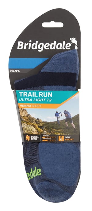 Bridgedale - Heren Hardloopsokken Ultralicht Merino - Laag - Blauw - Image 2