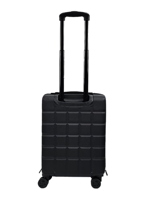 Black Hard Shell Classic 8 Wheel Cabin Luggage Case Travel Suitcases