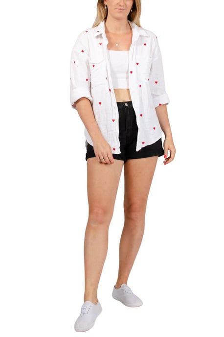 H&M Black Denim Turn Hem Shorts
