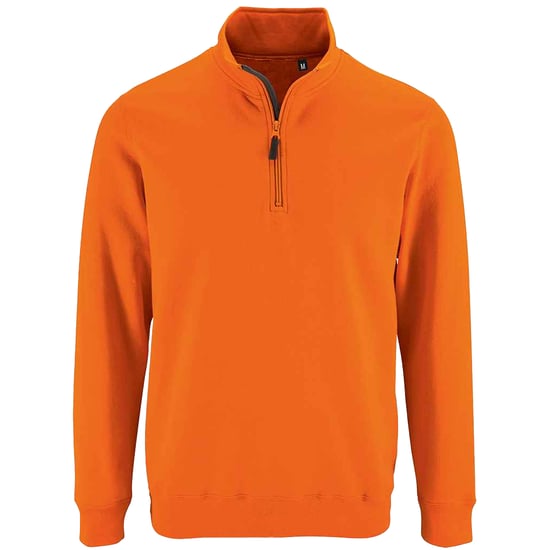 SOLS Heren Stan Zip Staande Kraag Trui (Oranje) - Image 1