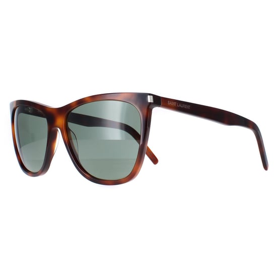 Saint Laurent SL 526 002 glanzend medium havana effen groene zonnebril - Image 2