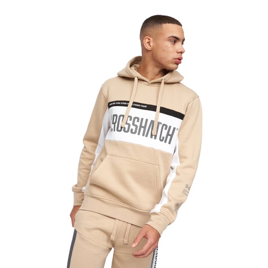 Crosshatch Heren Silomane Hoodie (Steen) - Image 3
