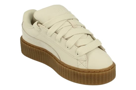 Puma Creeper Phatty Nubuck Unisex White Trainers - Image 4