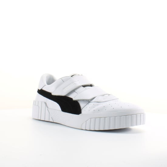 Puma Cali V x Selena gomez White Leather Strap Up Womens Trainers 370757 01