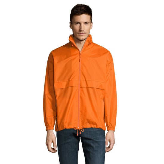 SOLS Unisex Surf Windbreaker Lightweight Jacket (Orange)