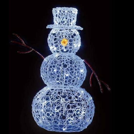 Premier Acrylic LED Snowman (White)