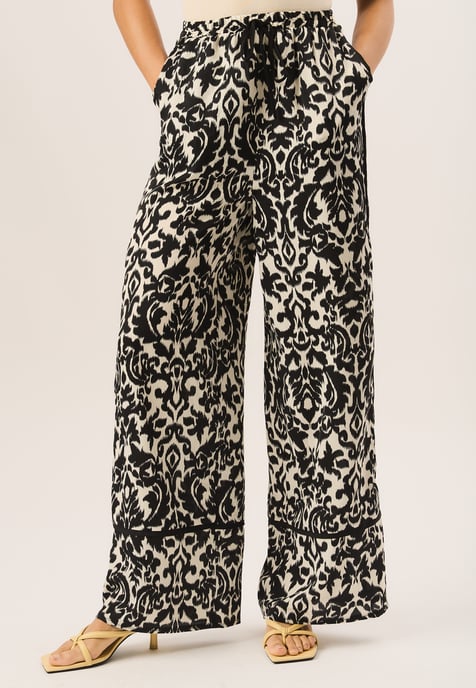 Ikat-print broek met wijde pijpen - Image 1