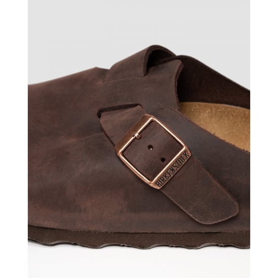 Heren Birkenstock Boston lederen sandalen in bruin - Image 6