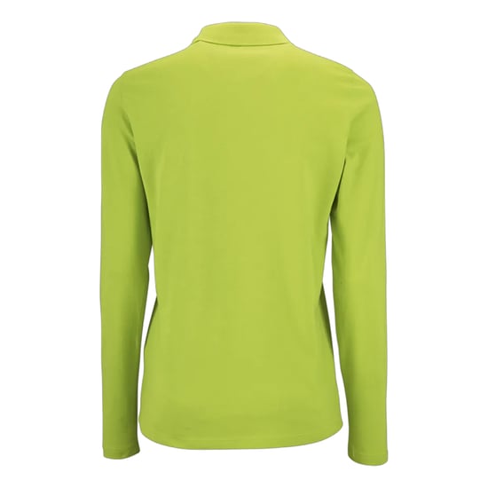 SOLS Dames/Dames Perfect Pique Poloshirt met Lange Mouwen (Appelgroen) - Image 2
