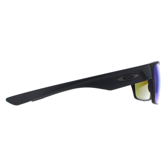 Oakley Rectangle Mens Matte Black Prizm Sapphire Polarized TwoFace
