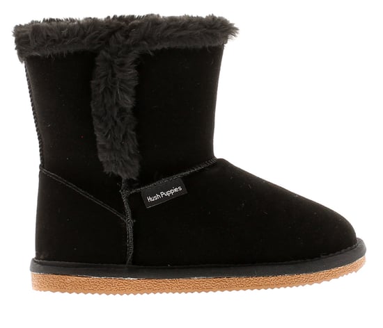 Hush Puppies Ashlyn Genuine Suede Bootie Slippers Black