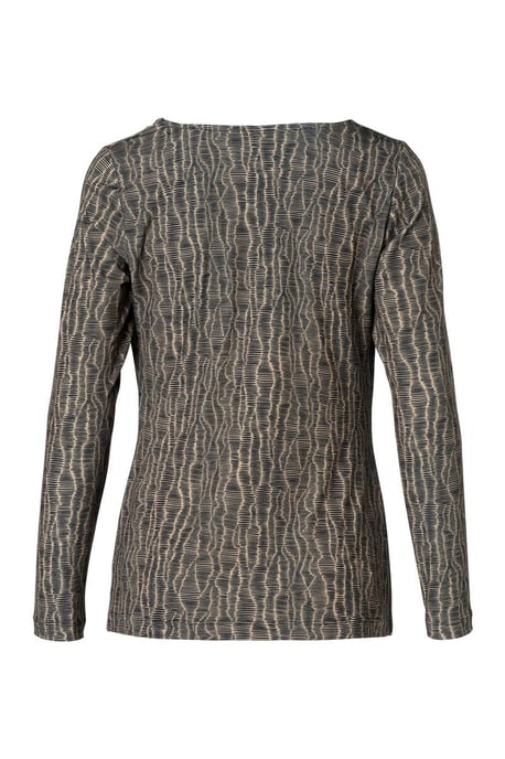 Caitlin Print Top Zwart / Taupe - Image 5