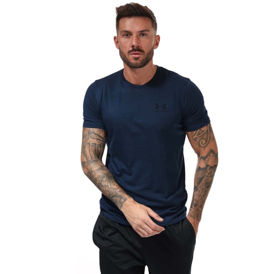 Men's Under Armour Sportstyle Left Chest Short Sleeve T-Shirt in Navy