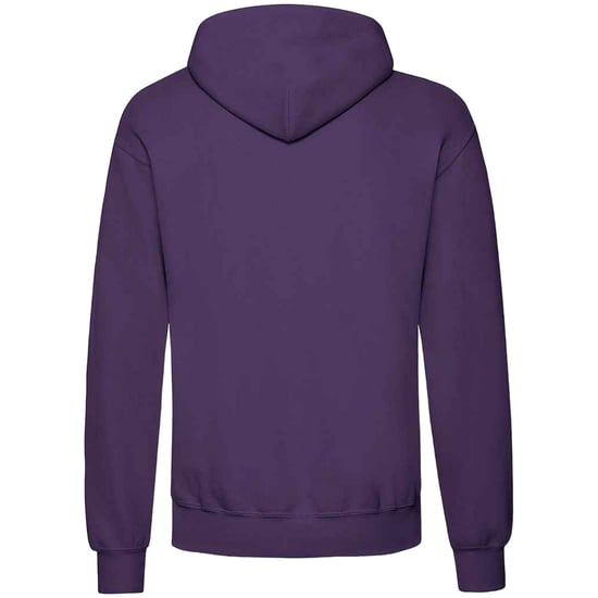 Fruit Of The Loom Unisex Volwassenen Klassiek Sweatshirt met capuchon (Paars) - Image 2