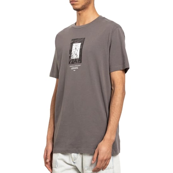 Off-White Paint Mirror Logo Slim Fit Grey T-Shirt