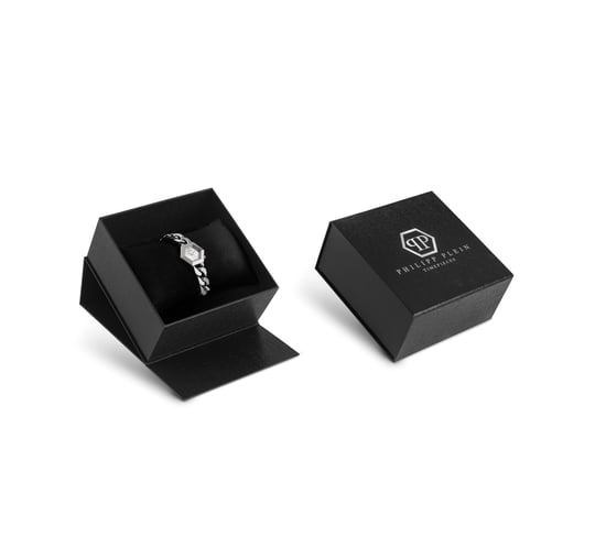 Philipp Plein The Hexagon Groumette Dames Zilveren Horloge PWWBA0123 - Image 4