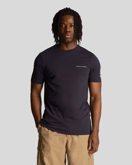 Lyle & Scott Men's Embroidered T-Shirt in Navy