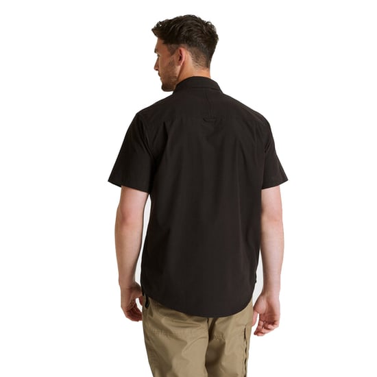 Craghoppers Mens Expert Kiwi Short-Sleeved Shirt (Black)