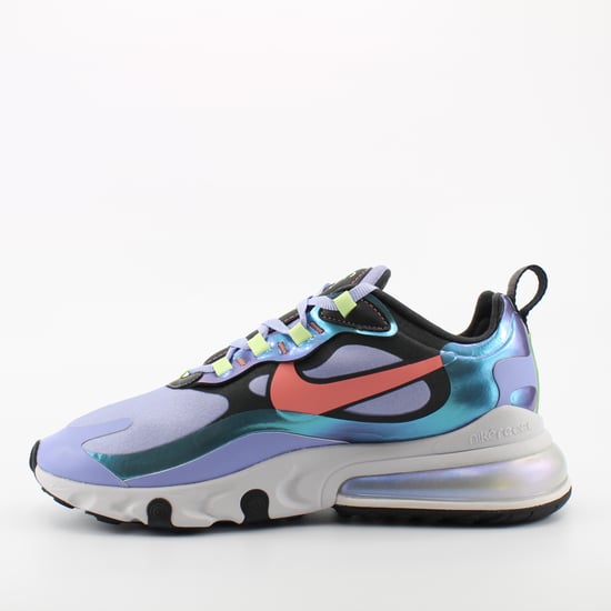 Nike Air Max 270 React Purple Textile Womens Lace Up Trainers CU4818 001