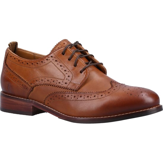 Hush Puppies Natalia Leren Damesschoenen Tan Brogues - Image 1
