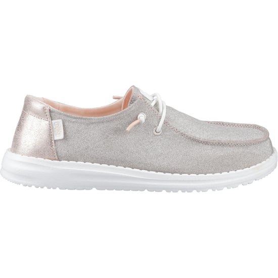 HEYDUDE Wendy Metallic Sparkle Polyester Damesschoenen Roségoud - Image 5