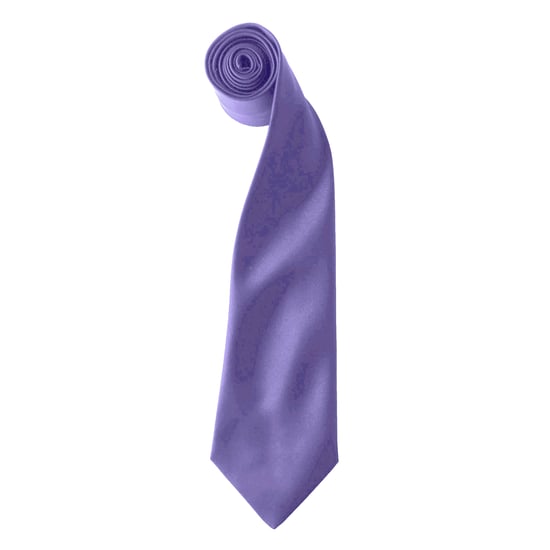 Premier Kleuren Heren Satin Clip Tie (Pakket van 2) (Paars) - Image 1