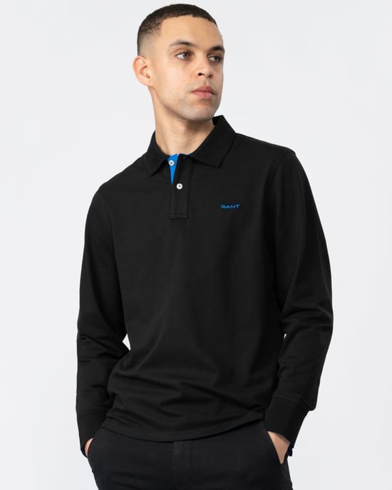 GANT Regular Fit Long Sleeve Contrast Pique Rugger
