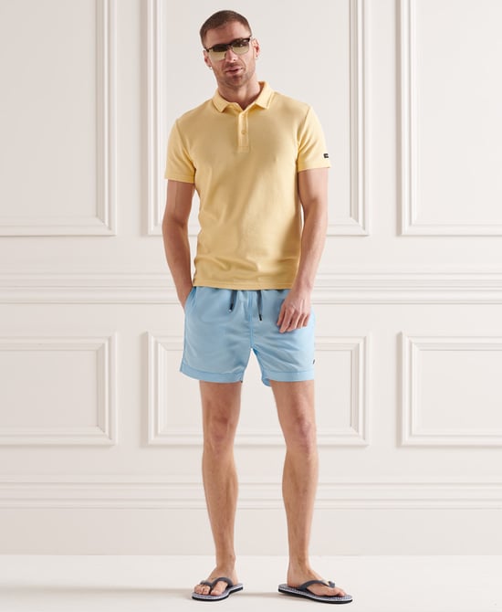 SUPERDRY Organic Cotton Textured Jersey Polo Shirt