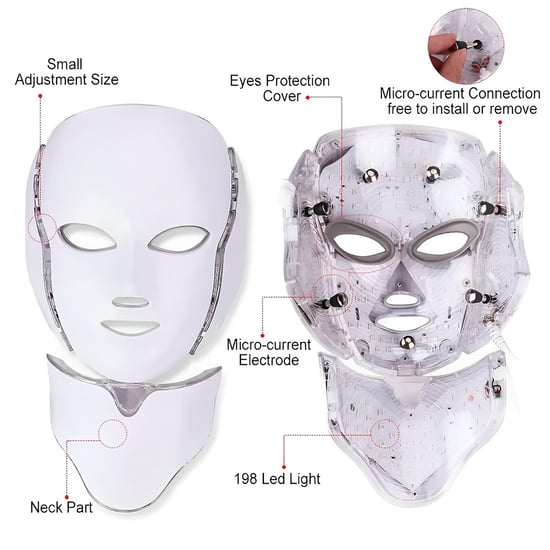 7 Kleuren Gezicht + Hals LED Masker - Beperkte Editie - Image 4