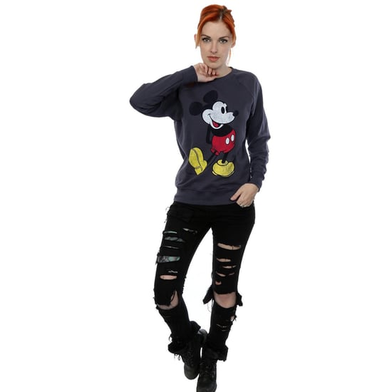 Disney Dames/Dames Mickey Mouse Classic Kick Sweatshirt (Donkere Heide) - Image 4