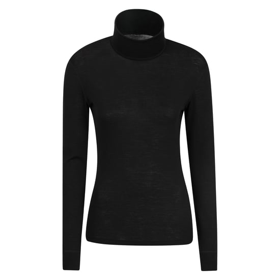 Mountain Warehouse Dames/Dames Merino Wol Roll Hals Base Layer Top (Zwart) - Image 1